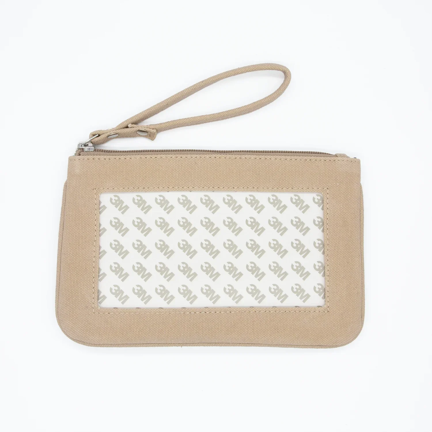 Taupe Self Finishing Canvas Clutch