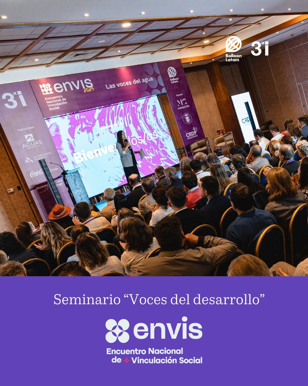 #ENVIS2026: esta tarde sigue en vivo el Seminario &ldquo;Voces del Desarrollo&rdquo;. 

Si te inspiraste con &ldquo;Voces del Agua&rdquo;, prep&aacute;rate porque &ldquo;Voces del Desarrollo est&aacute; llevando la conversaci&oacute;n al siguiente ni