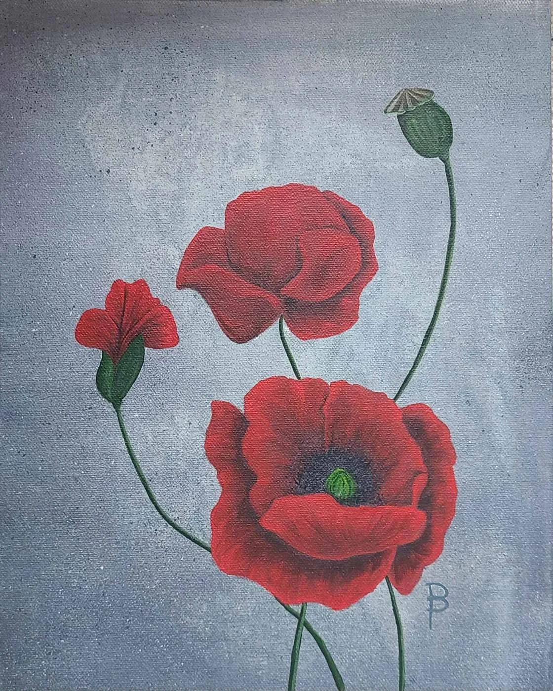 Poppies   13.75" x 11"