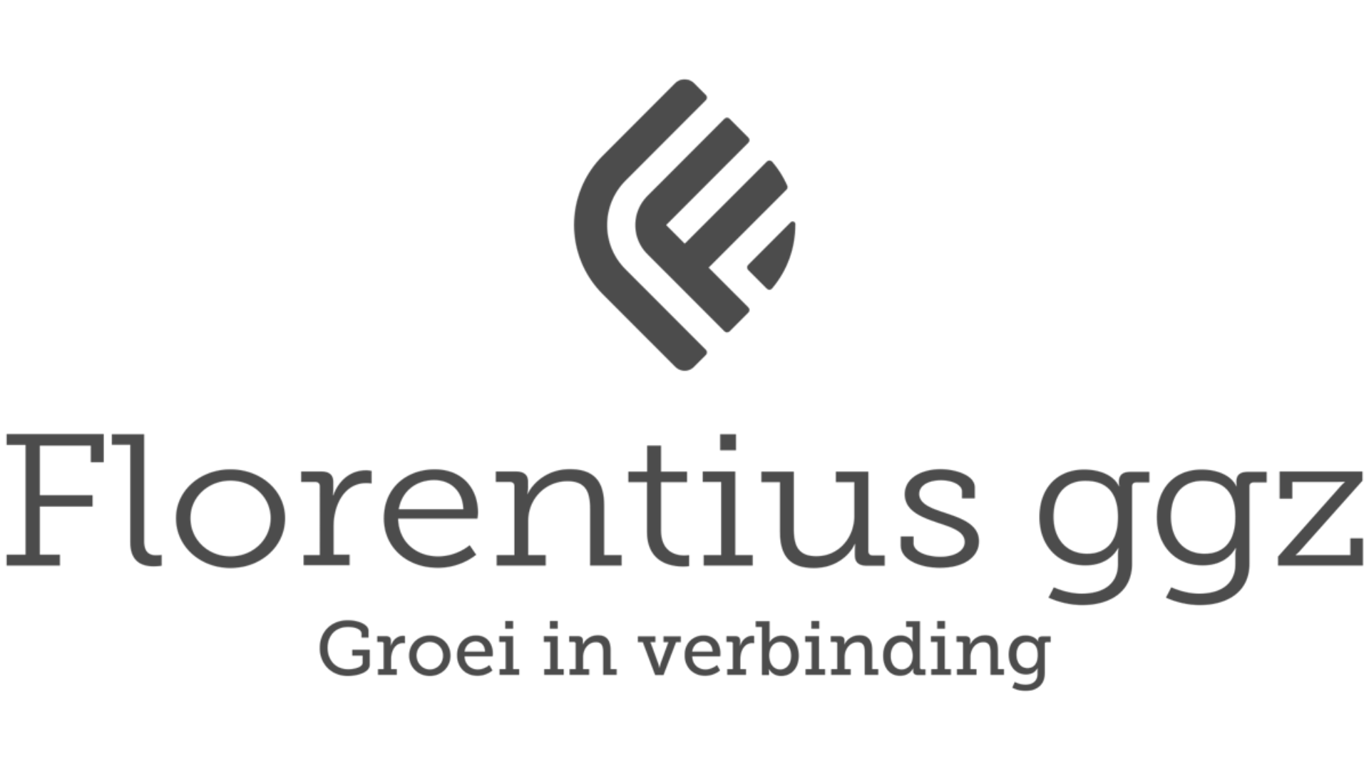 Een zwart-wit logo van Florentus Grology met een grafisch ontwerp en de tekst 'Great in vending' onder.