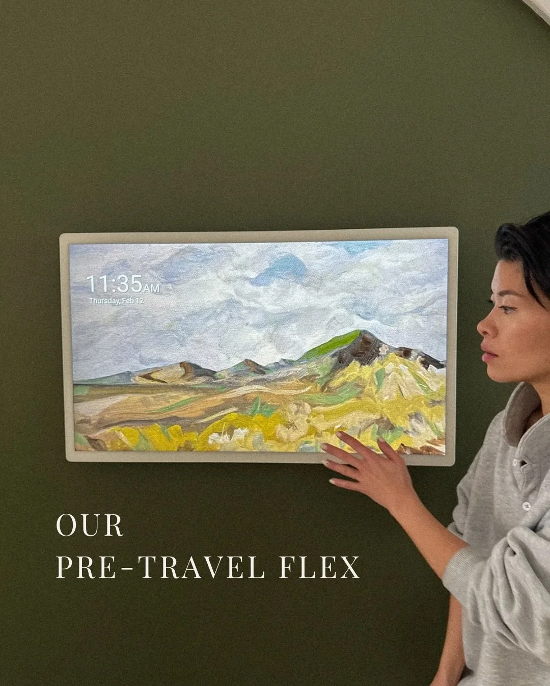 This is a major pre-travel flex that no one knows about.

We use @time magazine&rsquo;s award winning @cozylaframes digital calendar to do our heavy lifting before a trip &mdash; and the kids use it for productivity everyday! 

It&rsquo;s an oversize