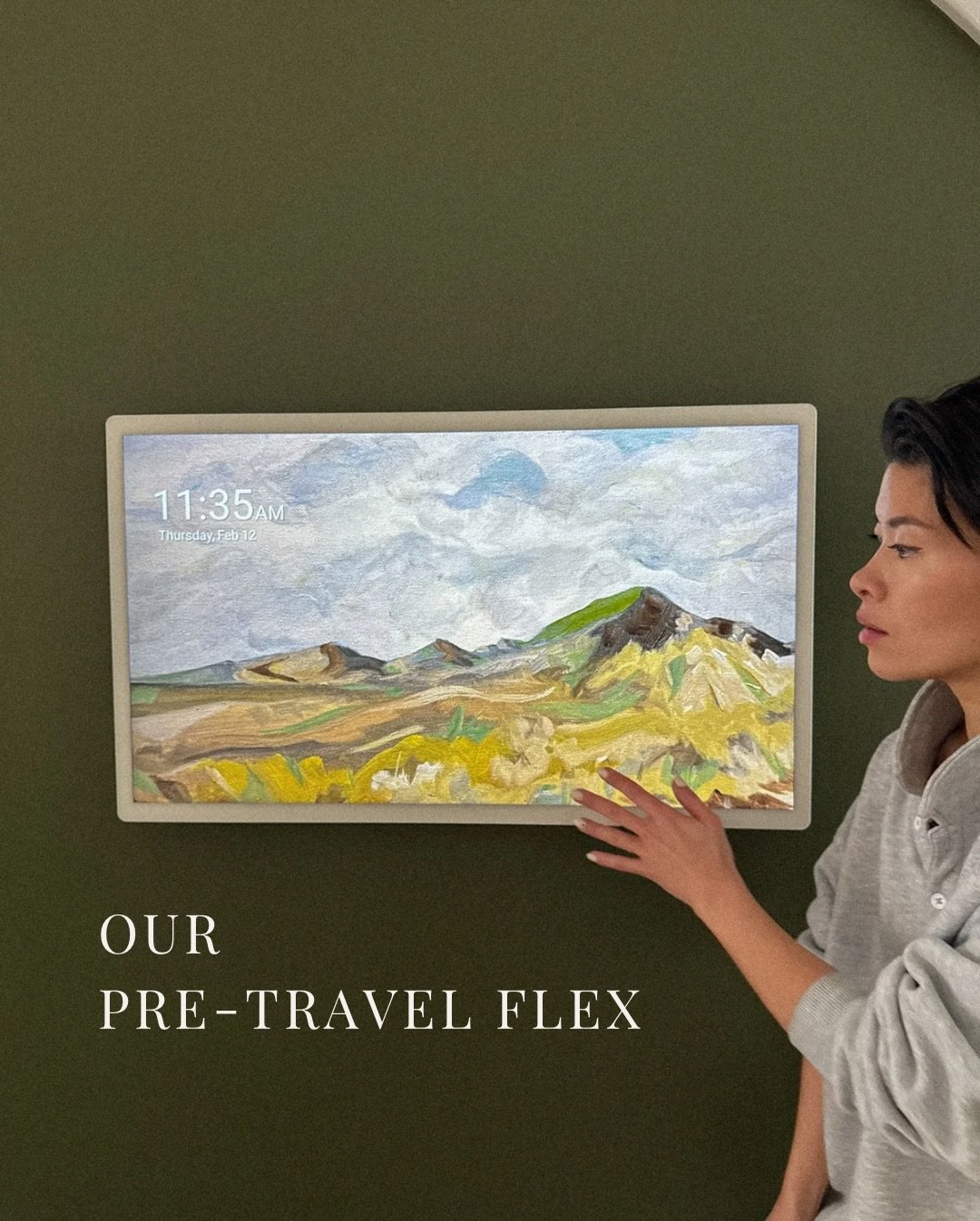 This is a major pre-travel flex that no one knows about.

We use @time magazine&rsquo;s award winning @cozylaframes digital calendar to do our heavy lifting before a trip &mdash; and the kids use it for productivity everyday! 

It&rsquo;s an oversize