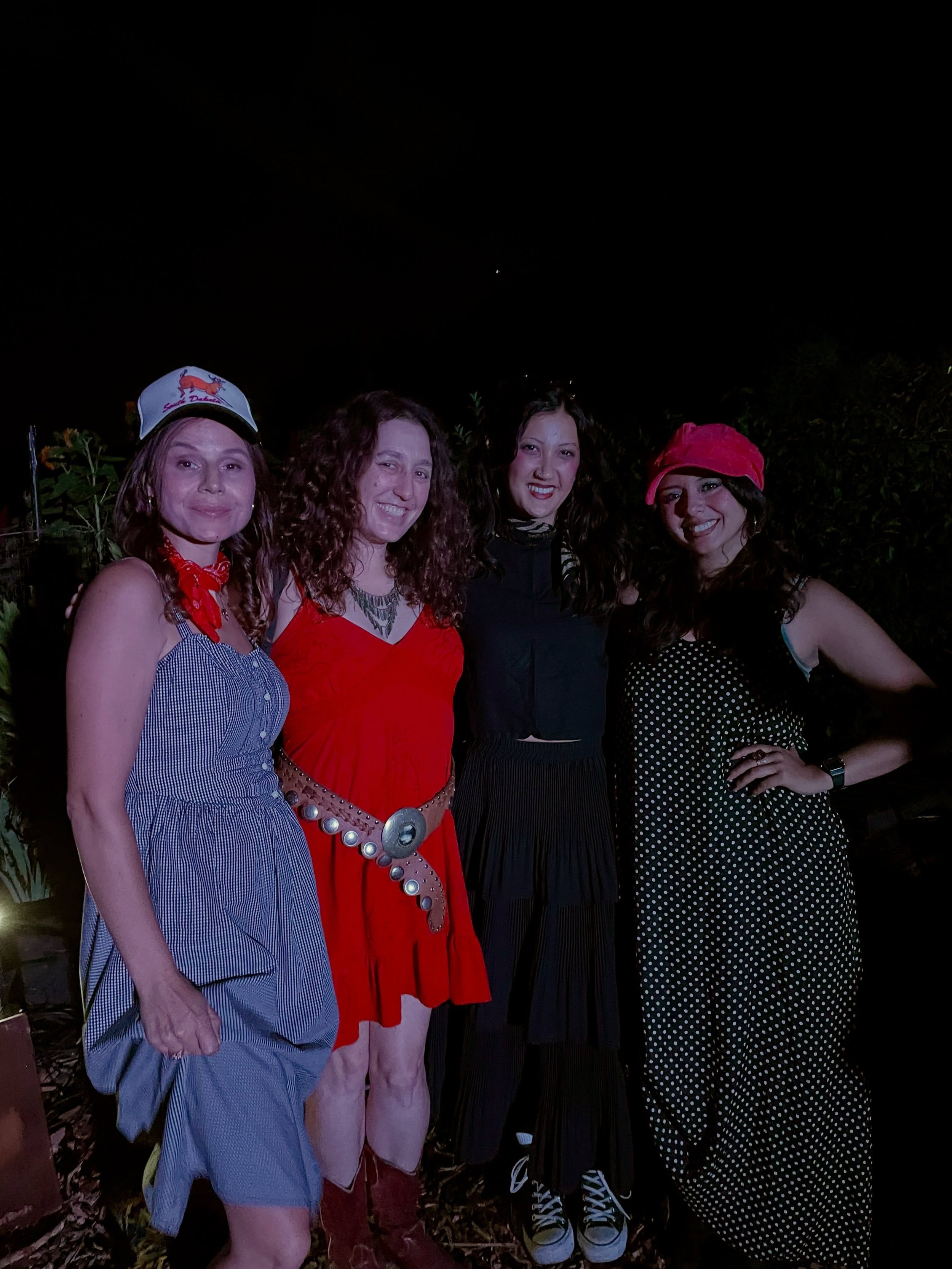 Last night the Powerhouse Ladies performed at Cloverfield Organic Farms in El Sobrante. It was a beautiful night, and the weather was perfect. Attendees arrived early, walked around the wild gardens, tasted  different fruits, and picked fruit to buy.