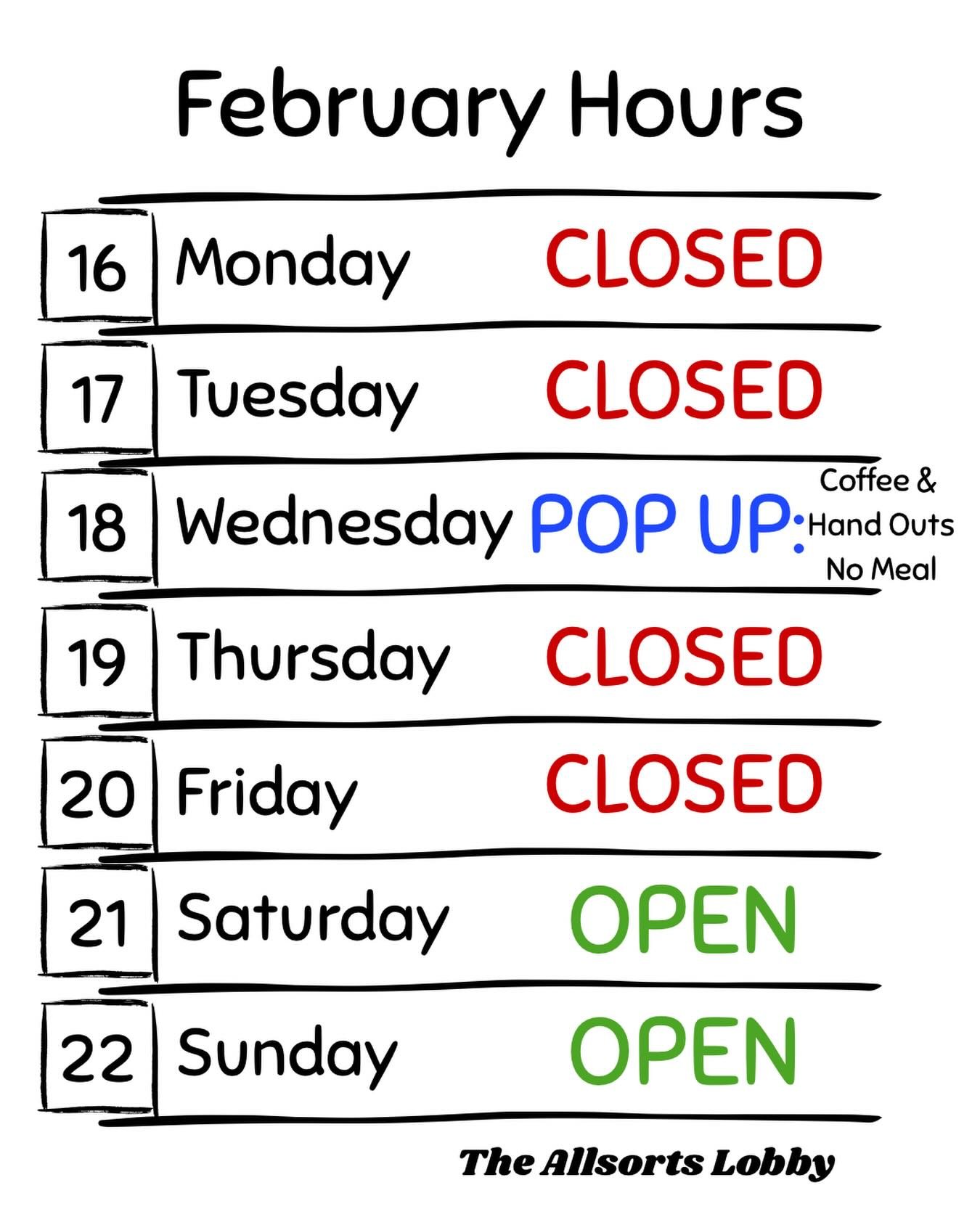 Next Week&rsquo;s Lobby Schedule

@cbh0303 will be hosting a little pop up on Wednesday and back to our regular programming by the weekend

See you there!