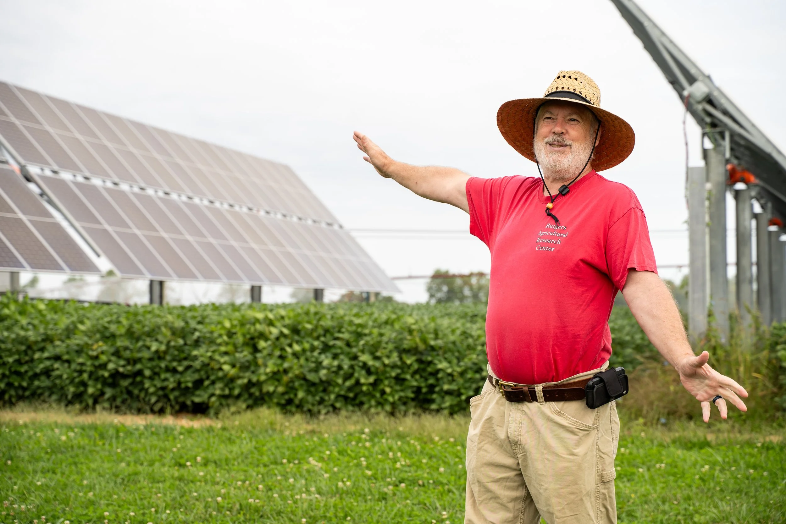 Daniel Ward speaks to guests at the RAREC site tour for Sun Day in Bridgeton, NJ on Sunday, September 21, 2025. (Follow South Jersey, unpublished)