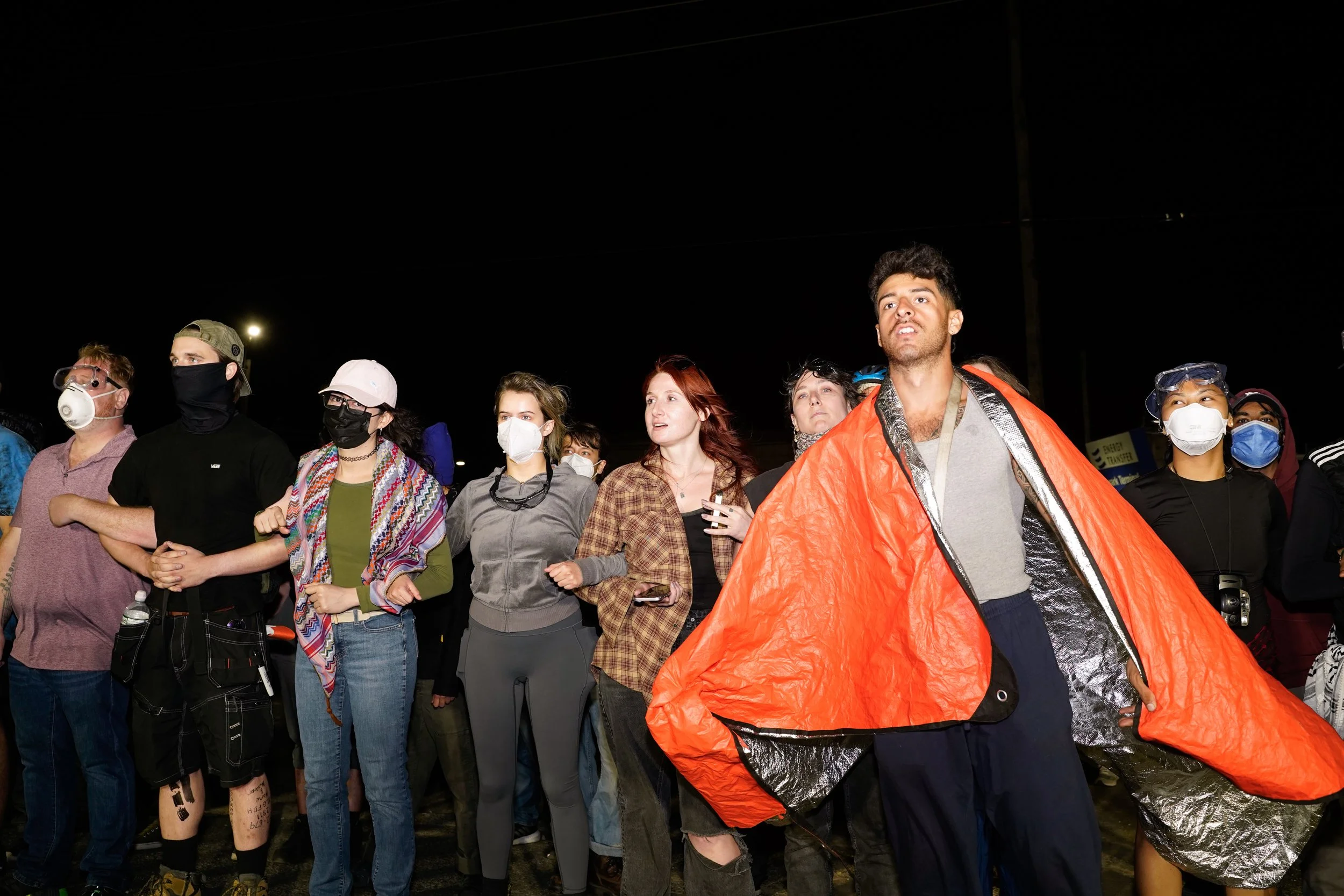 Protesters stand outside of Delaney Hall in Newark, New Jersey on Sunday, June 7, 2026. (NJ.com unpublished)