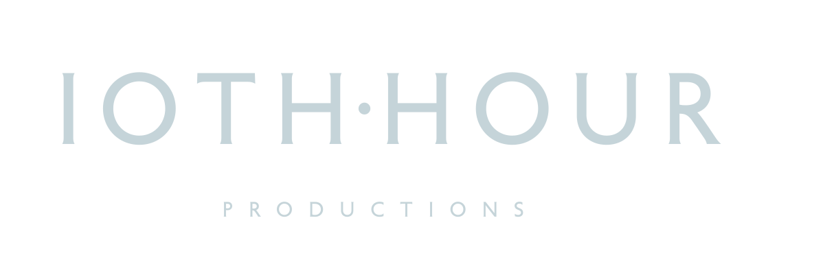 Logo for ITH∙HOUR Productions in gray and white letters on a black background.