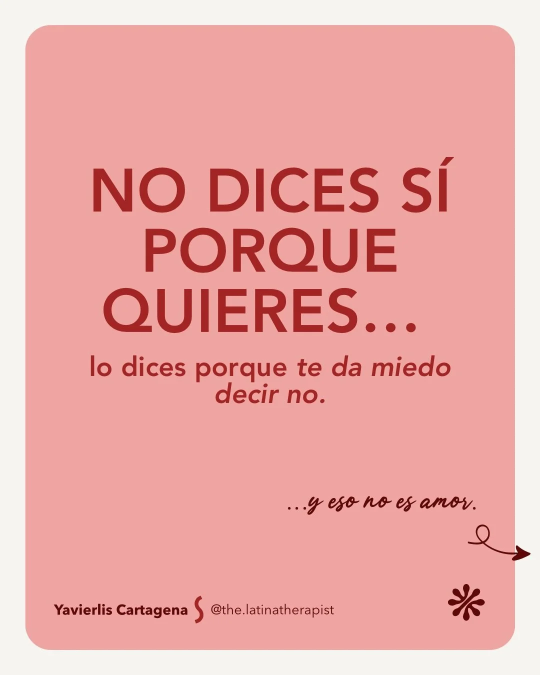 Hay mujeres que dicen s&iacute; desde el amor.
Y hay mujeres que dicen s&iacute; desde el miedo.

Y muchas veces&hellip; no sabemos la diferencia.

Si aveces no dices s&iacute; porque quieres.
Lo dices porque:
&bull; te da culpa incomodar
&bull; te d