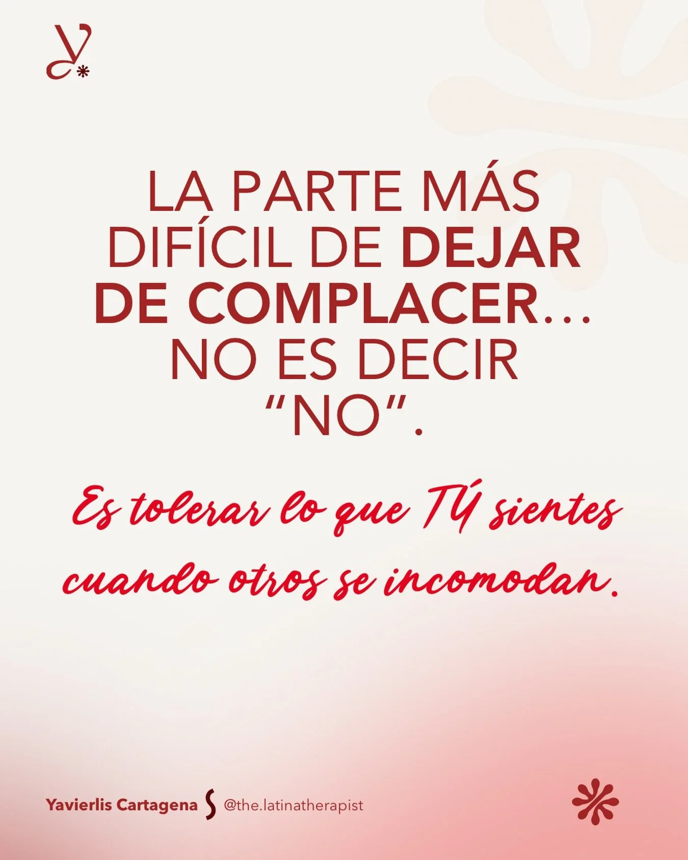 Nadie te prepar&oacute; para esto. 👇

Te dijeron &ldquo;di que no.&rdquo; Te dijeron &ldquo;pon l&iacute;mites.&rdquo; Pero nadie te dijo qu&eacute; hacer con ese nudo en el est&oacute;mago cuando lo haces y ves la cara de la otra persona.

Esa inco
