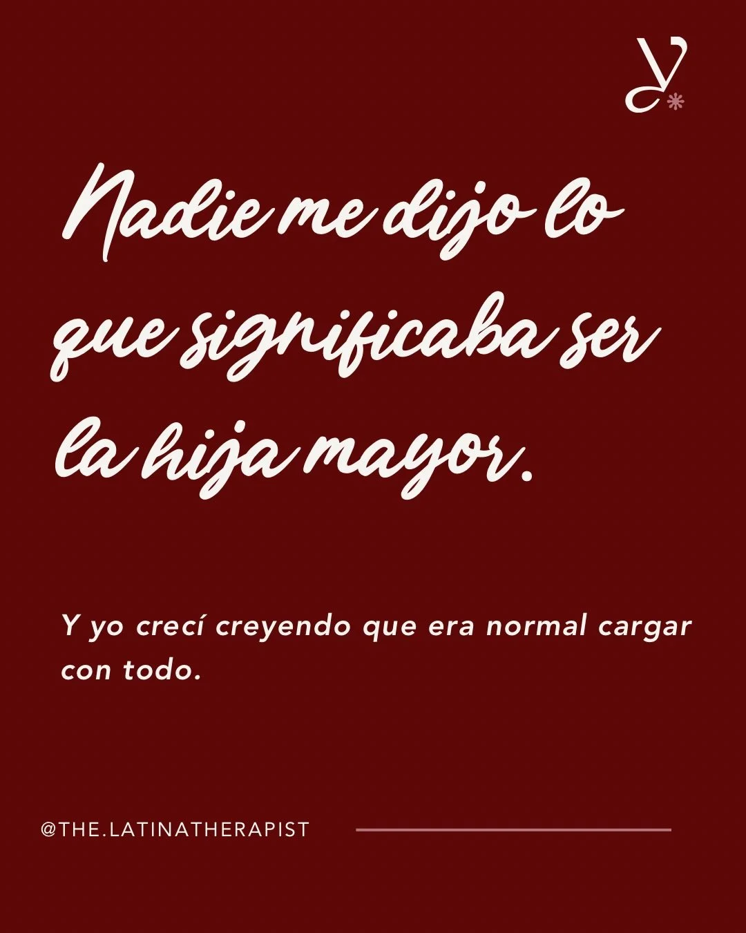 Durante mucho tiempo cre&iacute; que as&iacute; era ser la hija mayor. 
Que cargar, resolver y estar disponible para todos era simplemente lo que &ldquo;nos tocaba&rdquo;.

Nadie me dijo que eso ten&iacute;a un costo. 

Que todas esas responsabilidad