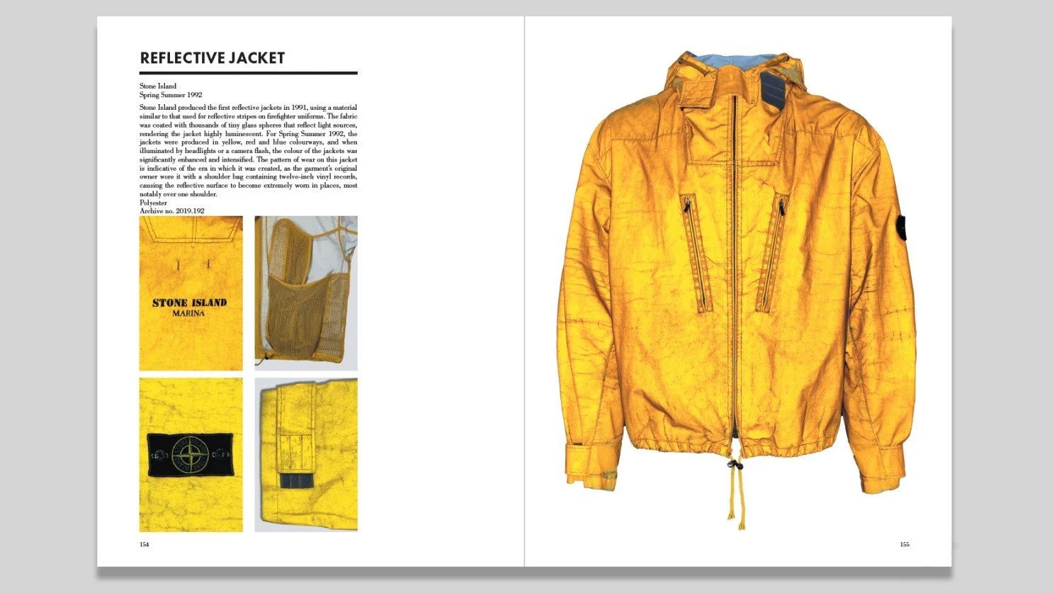 Specifications of a Yellow Stone Island jacket from 1992