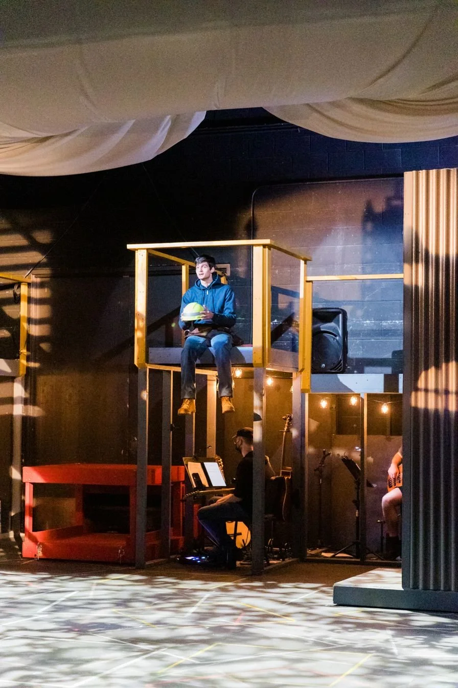 Mike Dillard in Working: The Musical / dir. Dr. Kristen Tregar / Photo: Studio M