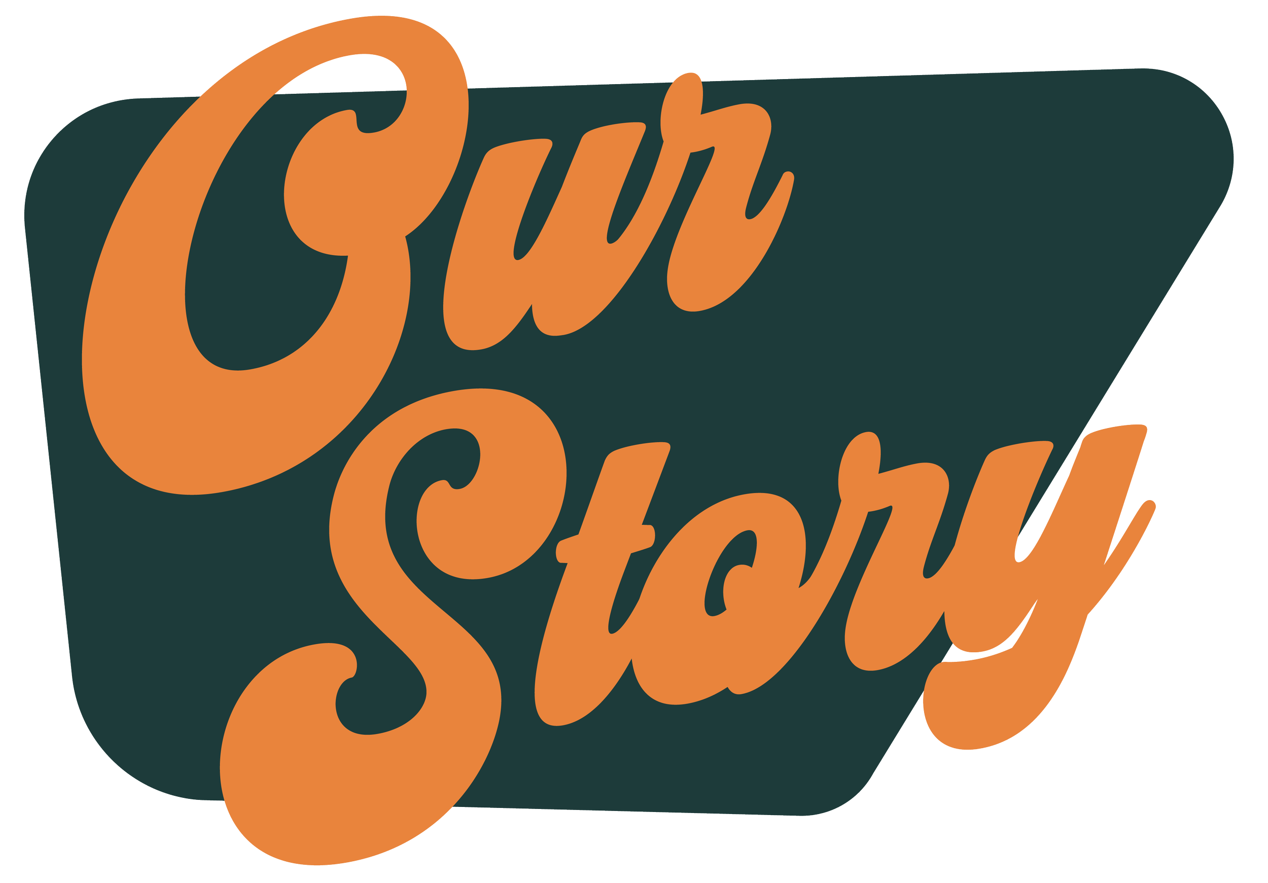 Decrotive Header for "Our Story" section of memory lane coffee and cocktails