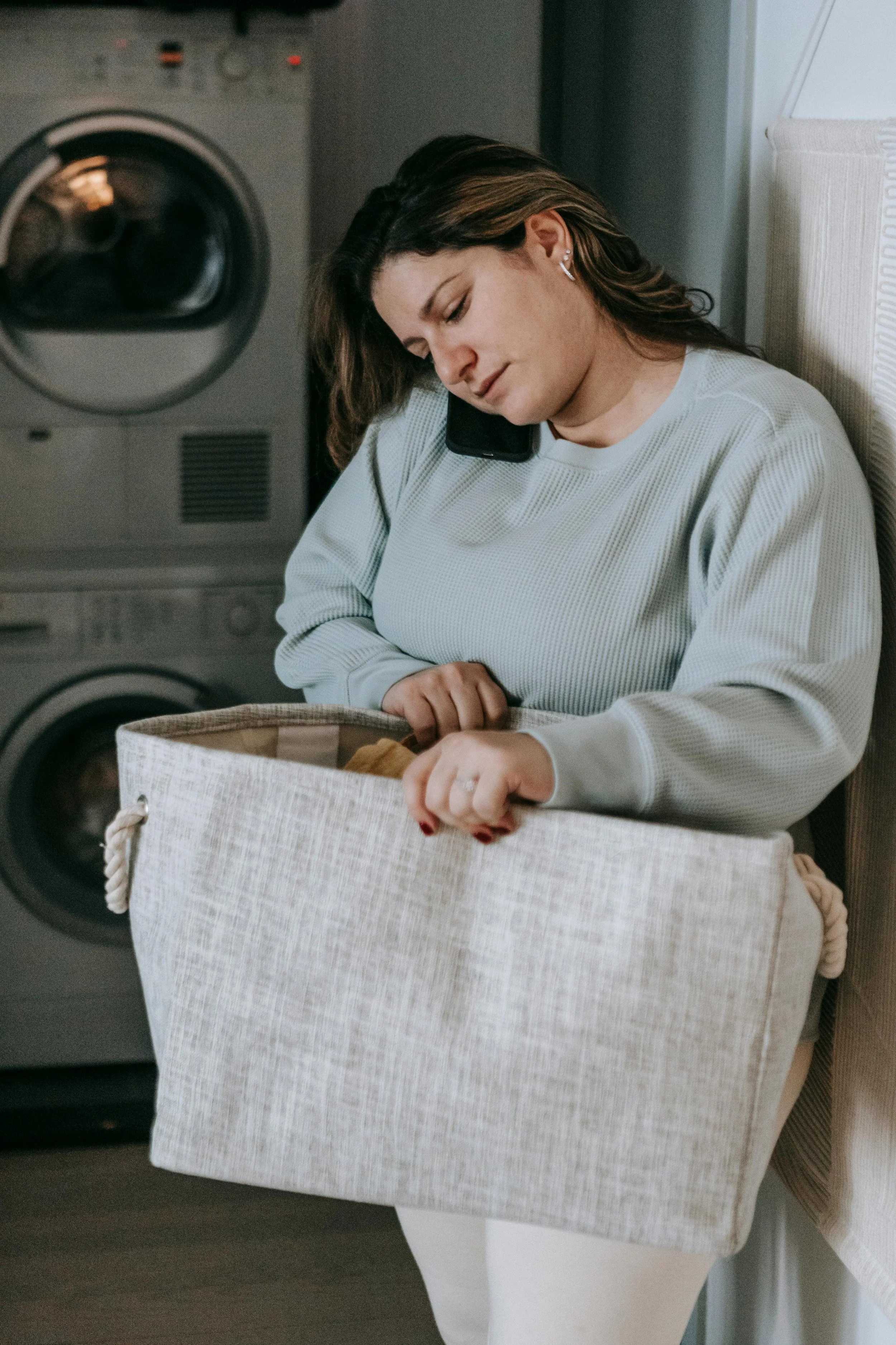 Female leader in Northern Virginia experiencing default parent burnout and over-functioning in marriage.