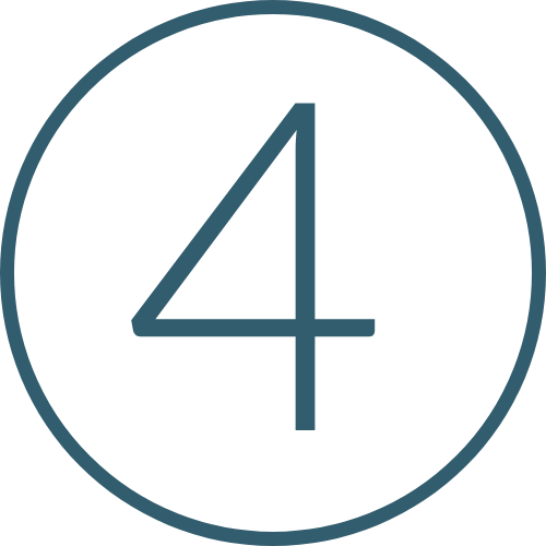 Number 4 inside a circle