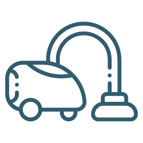 Line drawing of a car with a sink faucet above it, representing a car wash.