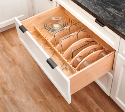 Cooking lid drawer storage