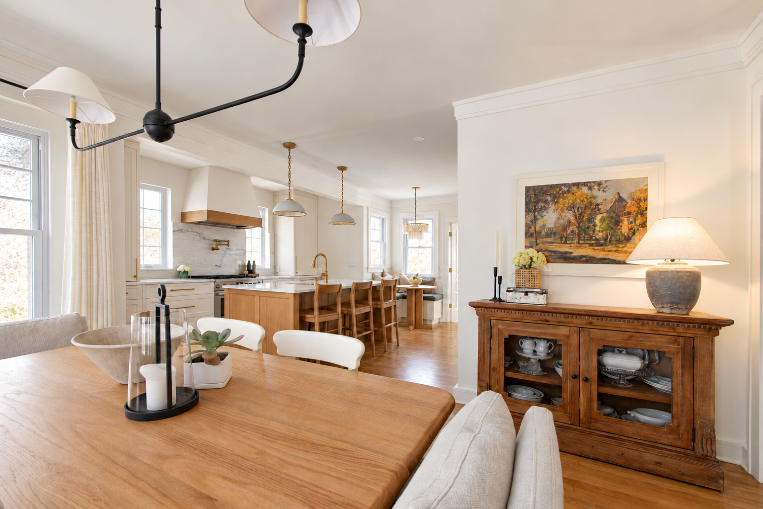 Brookside white oak and painted kitchen and whole-home design by Erica Kay Design