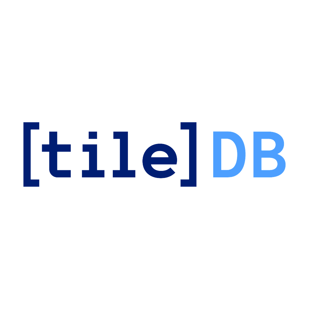 Logo for tileDB, featuring the word 'tile' in blue with brackets around it, and 'DB' in light blue to the right.