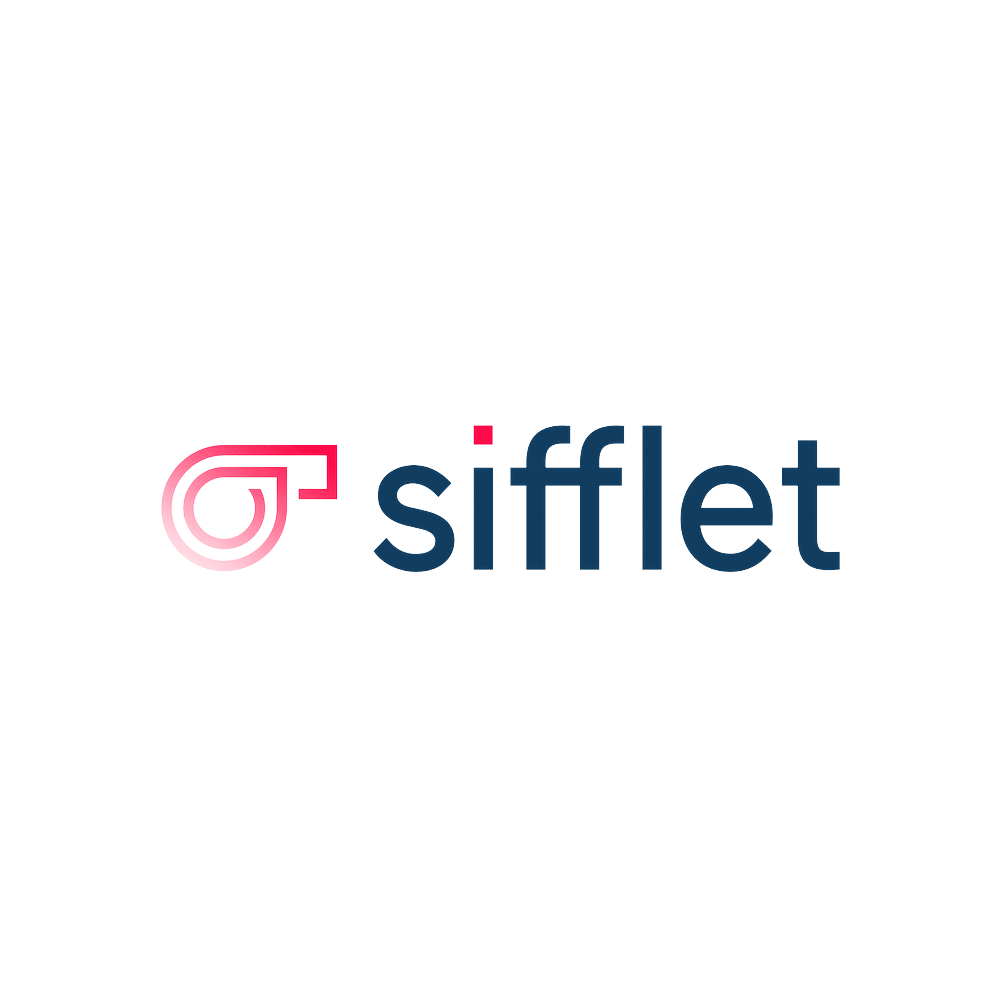 Logo of Sifflet with a pink and blue design.