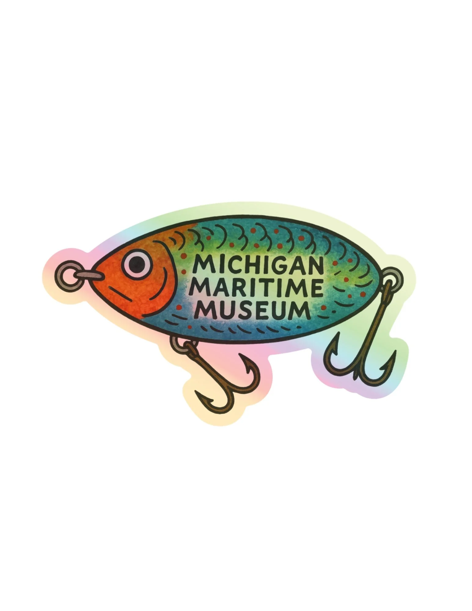 Holographic Fishing Lure Sticker #2 — Michigan Maritime Museum Store