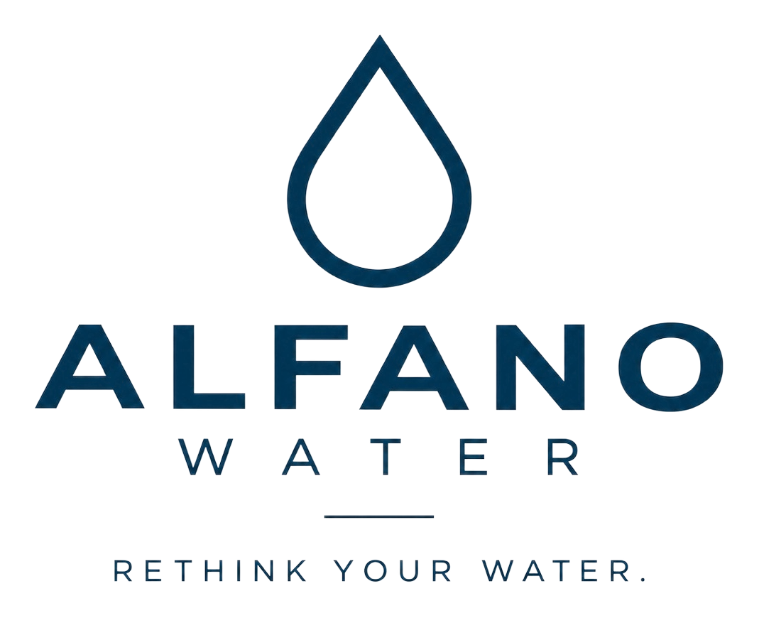 Alfano Water logo — rethink your water