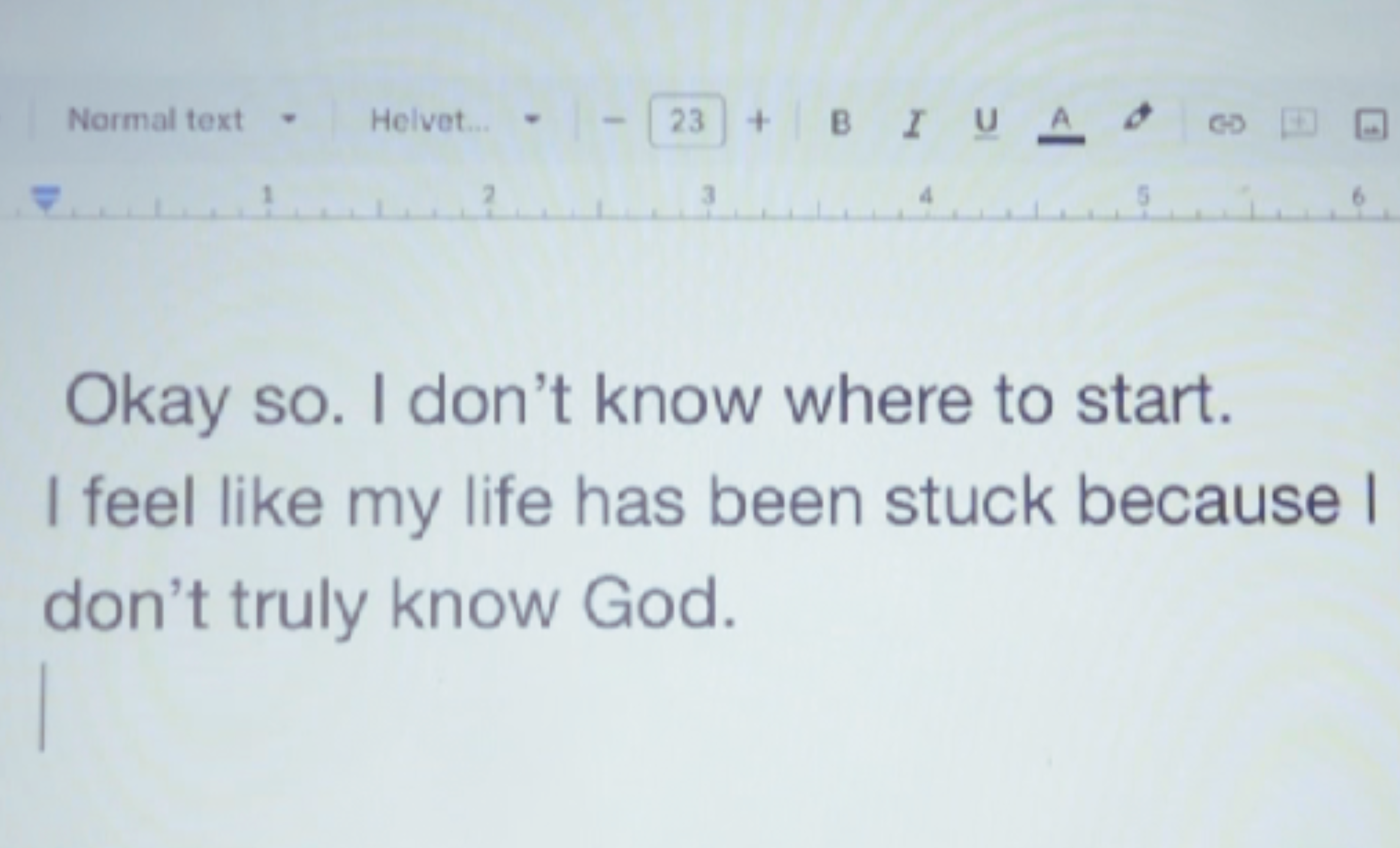 a girl in search of God.