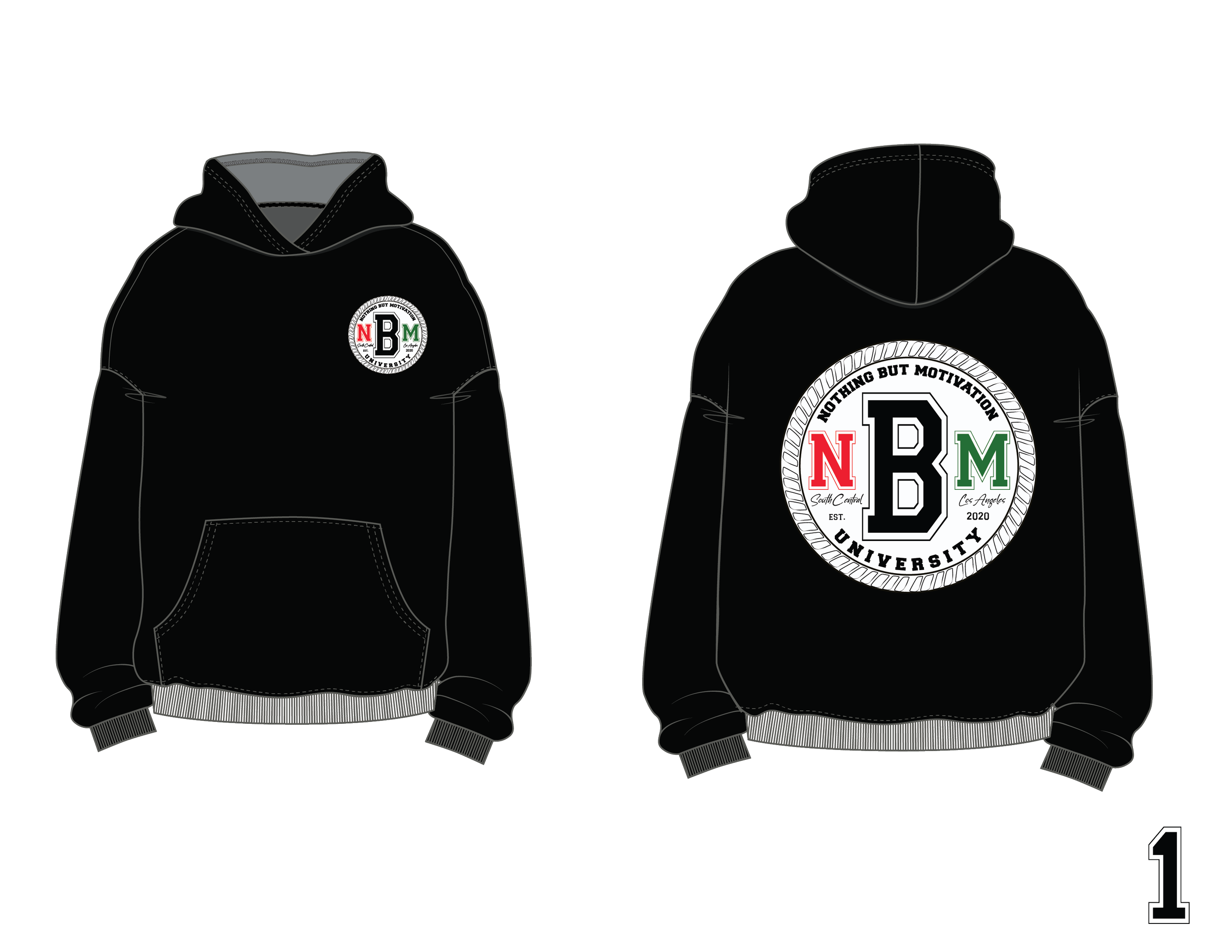 NBM University Blk Hoodie