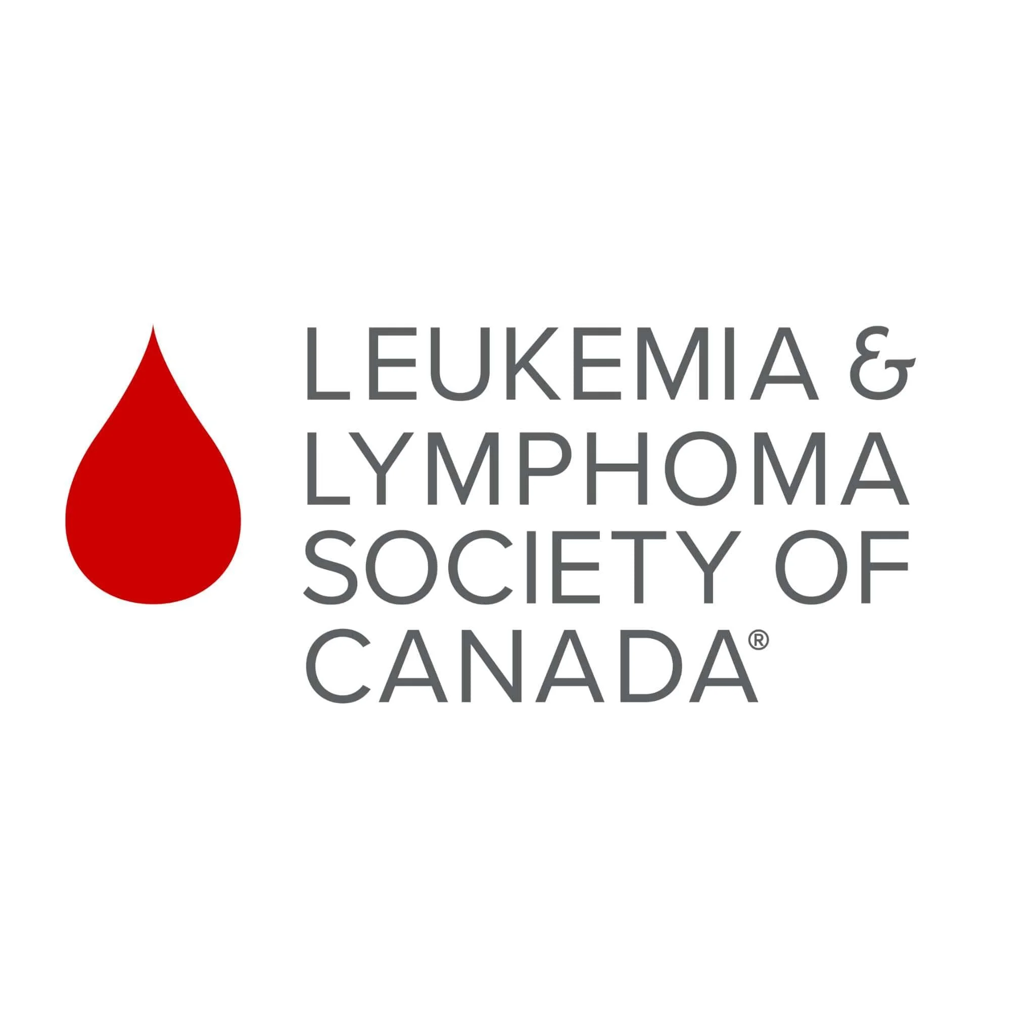 Logo of the Leukemia & Lymphoma Society of Canada, featuring a red blood drop icon above the organization name.