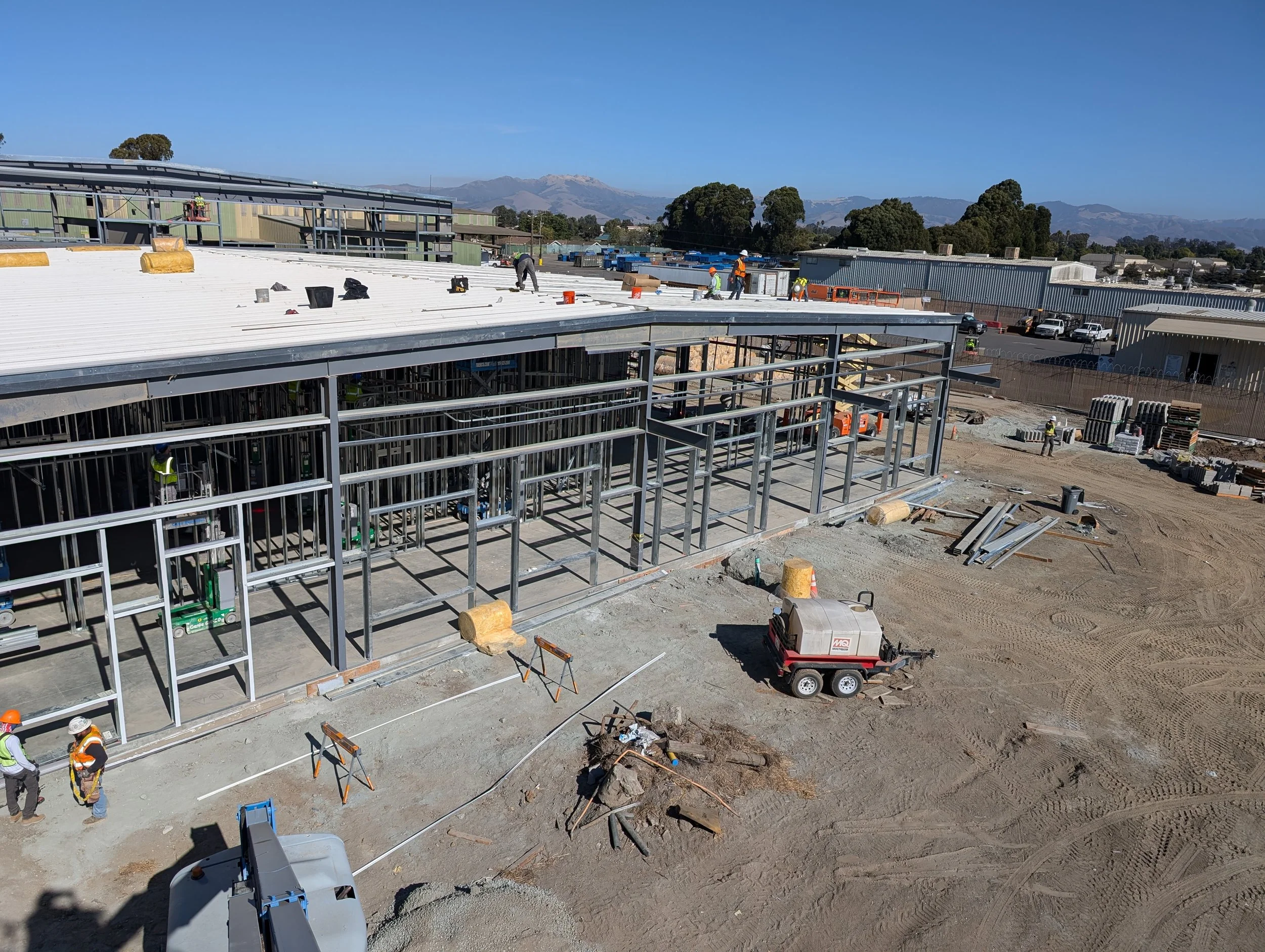 Complete steel building construction project in Central Valley by Fresno contractor