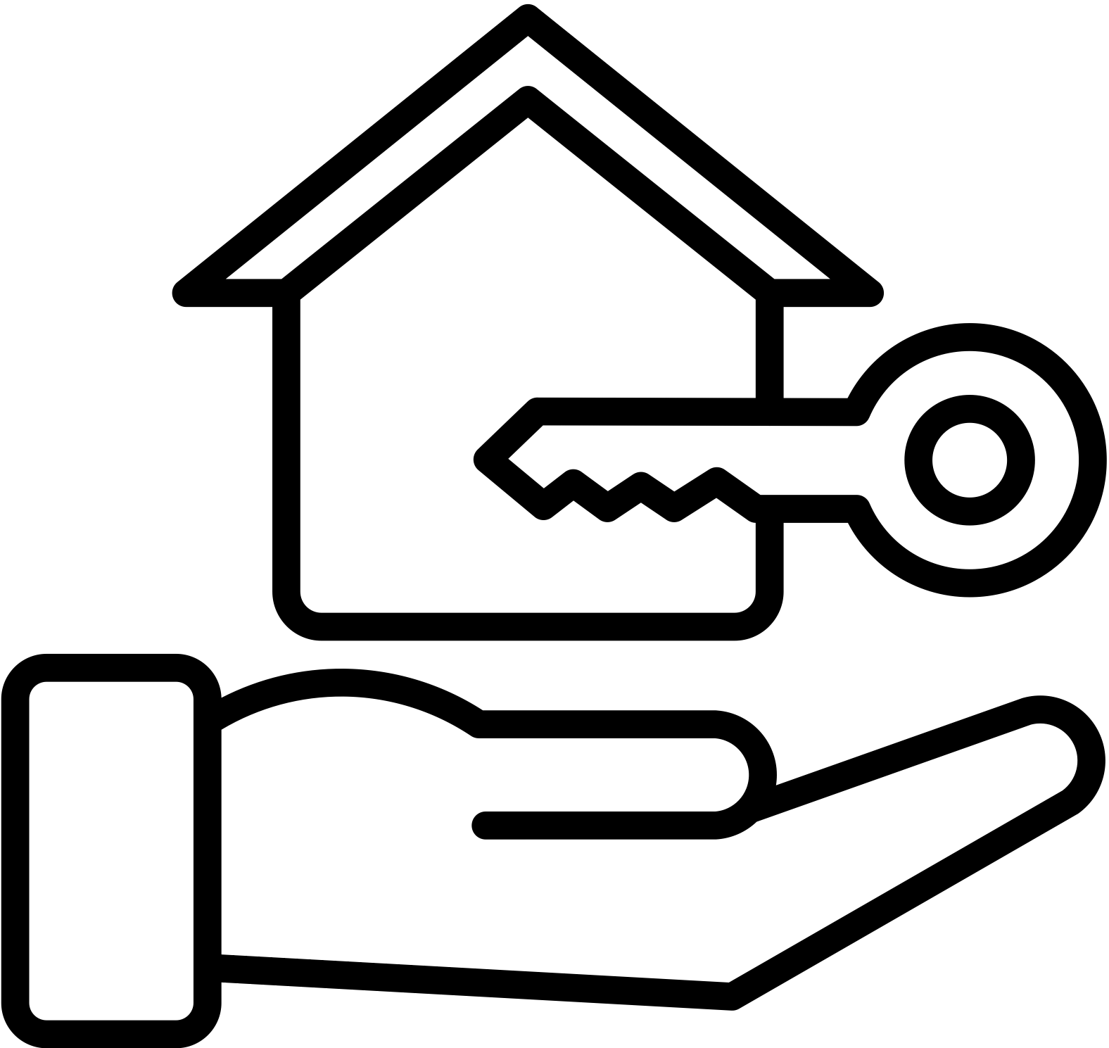 A black square with a white outline of a light bulb in the center.