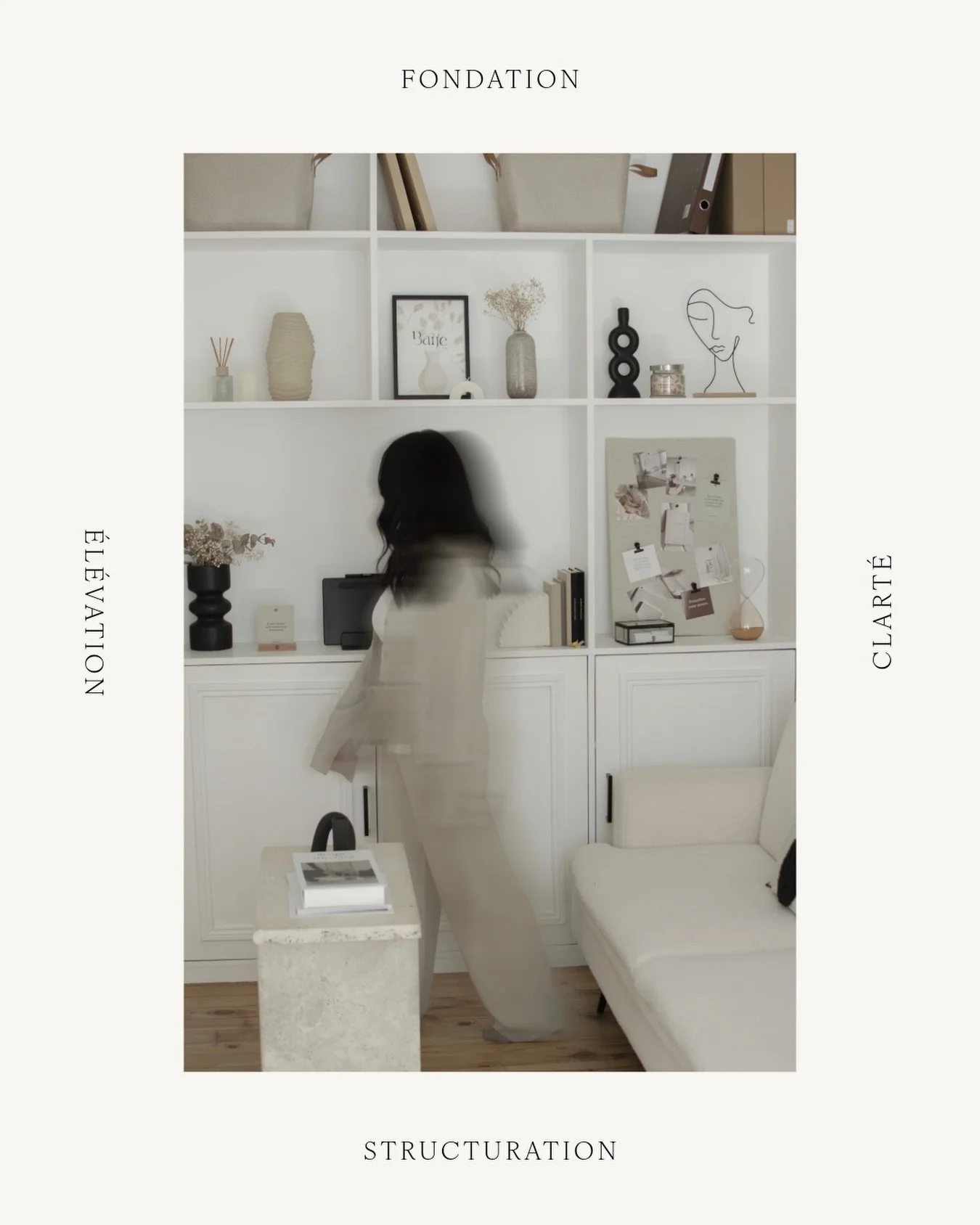 Ce qui arrive chez Baije Studio repose sur 4 piliers. 

Fondation
Clart&eacute;
Structuration
&Eacute;l&eacute;vation

⏳