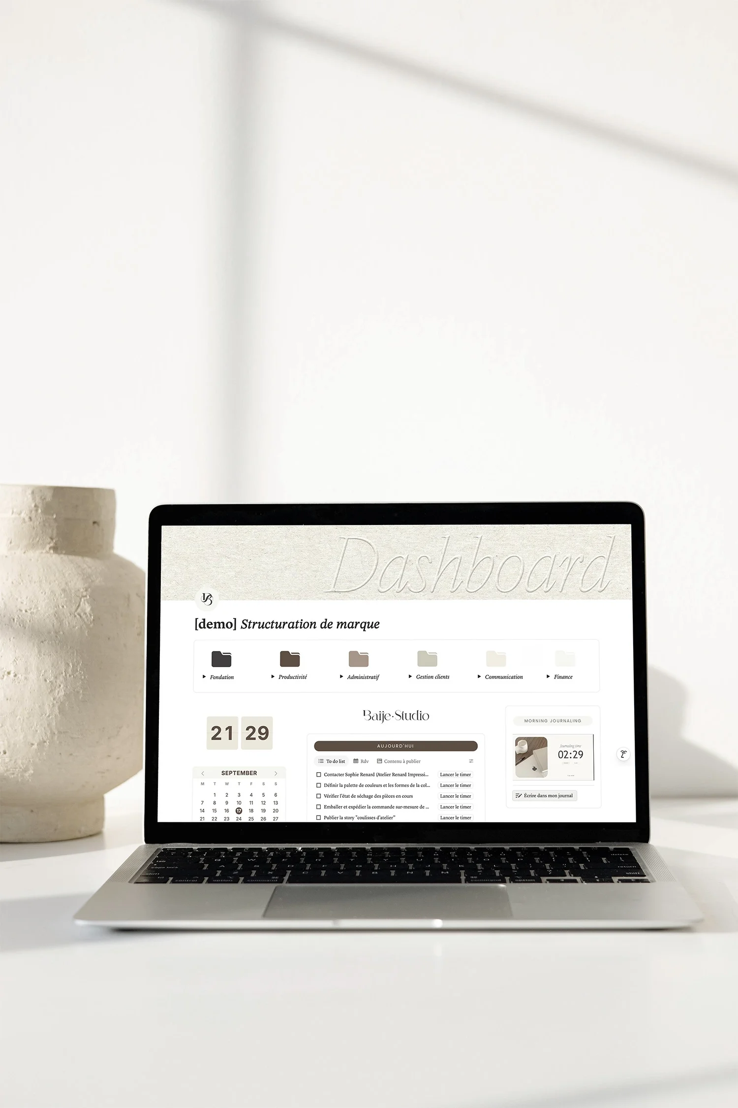Template Notion — Structuration de marque