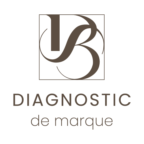Logo marron avec le monogramme "BS" de Baije Studio et en dessous le texte "Diagnostic de marque"