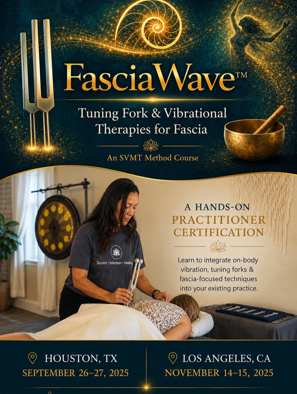 You don&rsquo;t need to change the work you already do to expand what&rsquo;s possible within it.

FasciaWave&trade; was created for practitioners who want to explore another way of working with the body through vibration.

In this hands-on certifica
