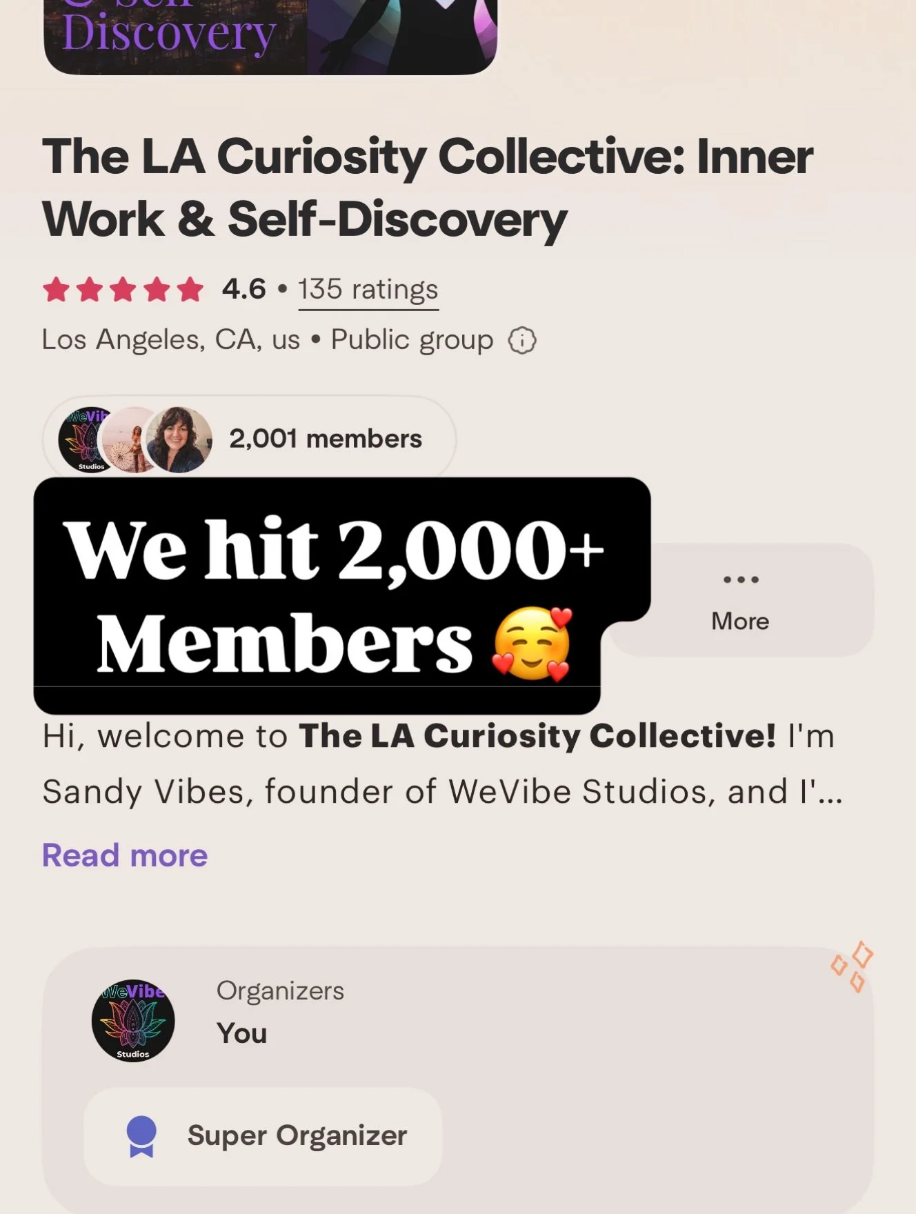 😱What!!! This community started in January 26&rsquo; as my own exploration project to see if I could present self-development practices with curiosity using somatic and mindfulness techniques. 

💜It&rsquo;s such pleasure to lead and share what I lo