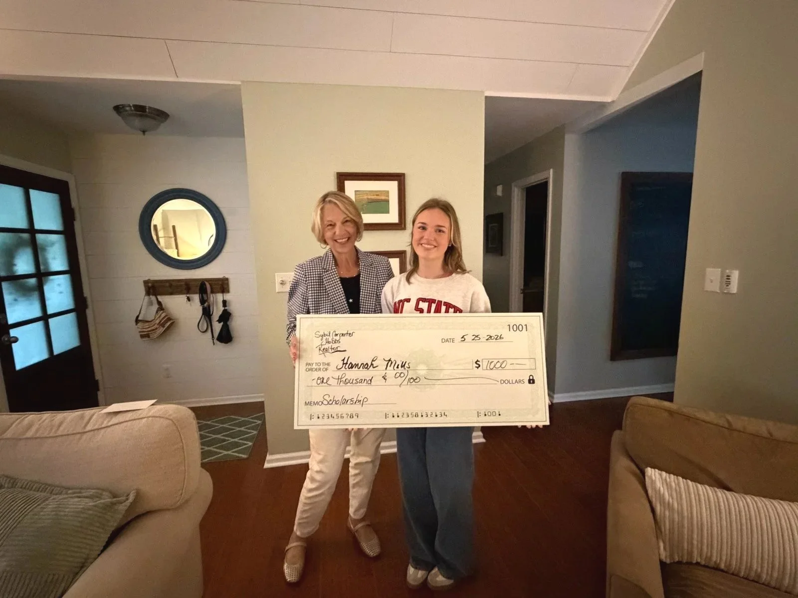 Scholarship winner 2026 Carpenter Hobbs Realty