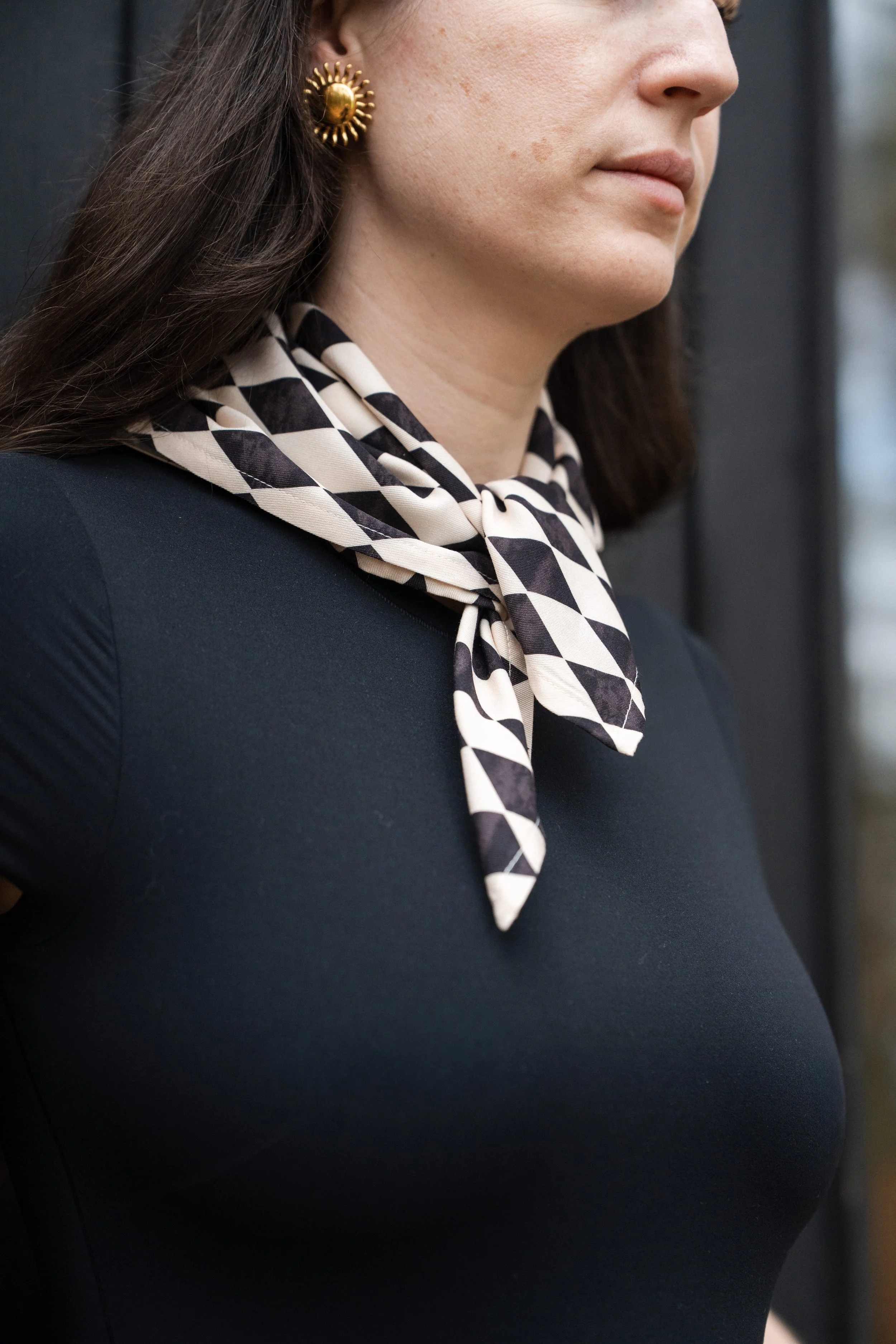 Monochrome Harlequin Neckerchief