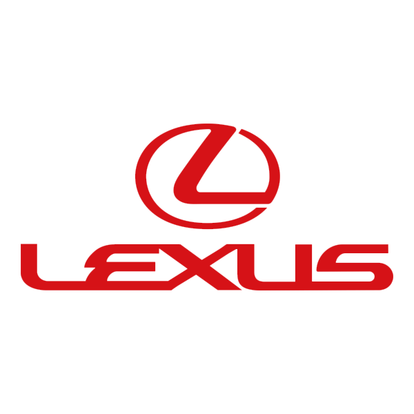 Lexus logo with red Lexus text and emblem on a black background.