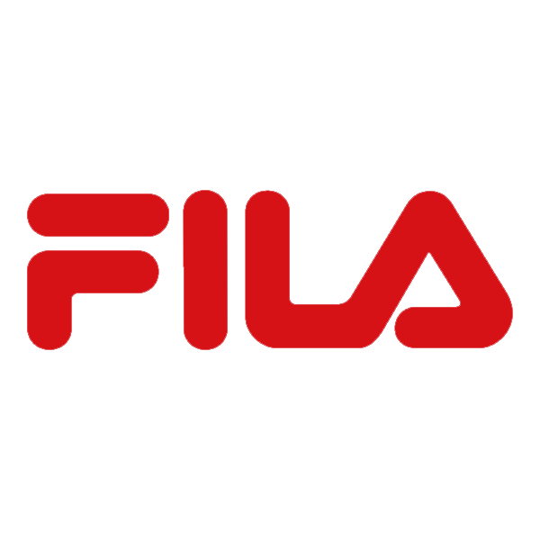 Fila logo in red text on black background.