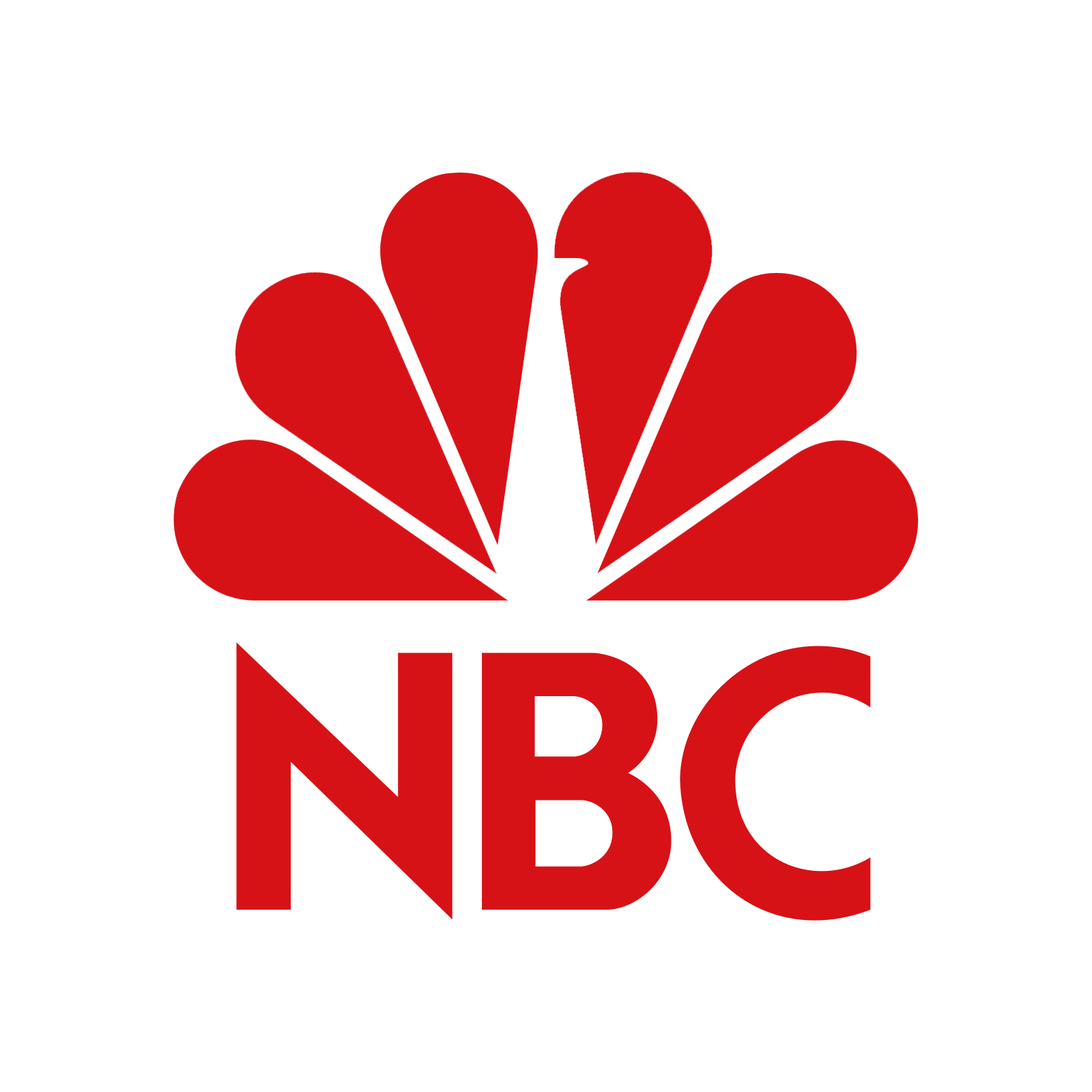 NBC logo with a peacock symbol and red letters NBC on a black background.