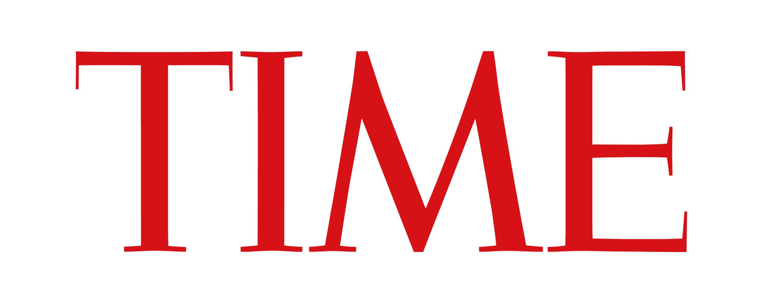 The word 'TIME' in large red letters with a black background.