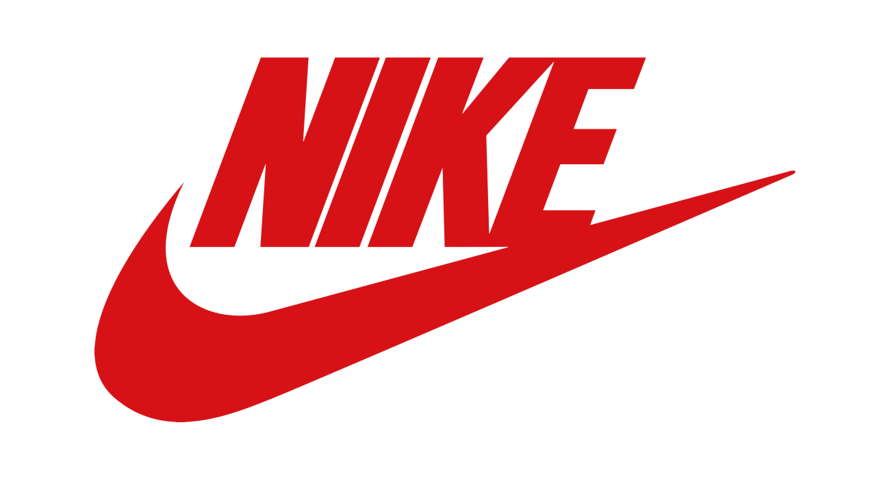 Red Nike logo with the word 'NIKE' in bold capital letters and the iconic swoosh underneath.