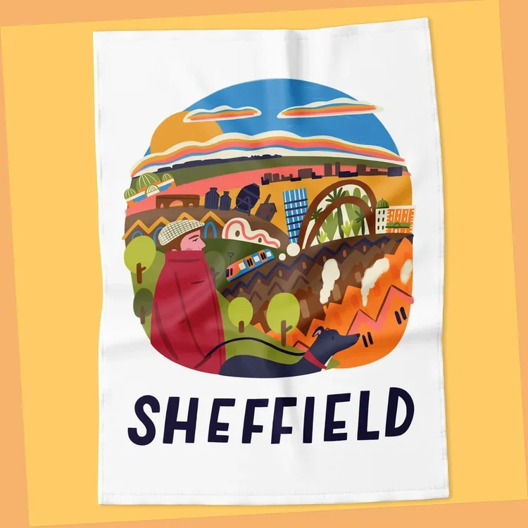 Sheffield tea towel lauren radley.webp