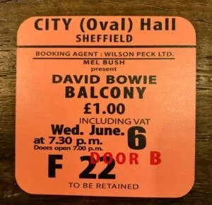 David Bowie Concert Ticket Coaster