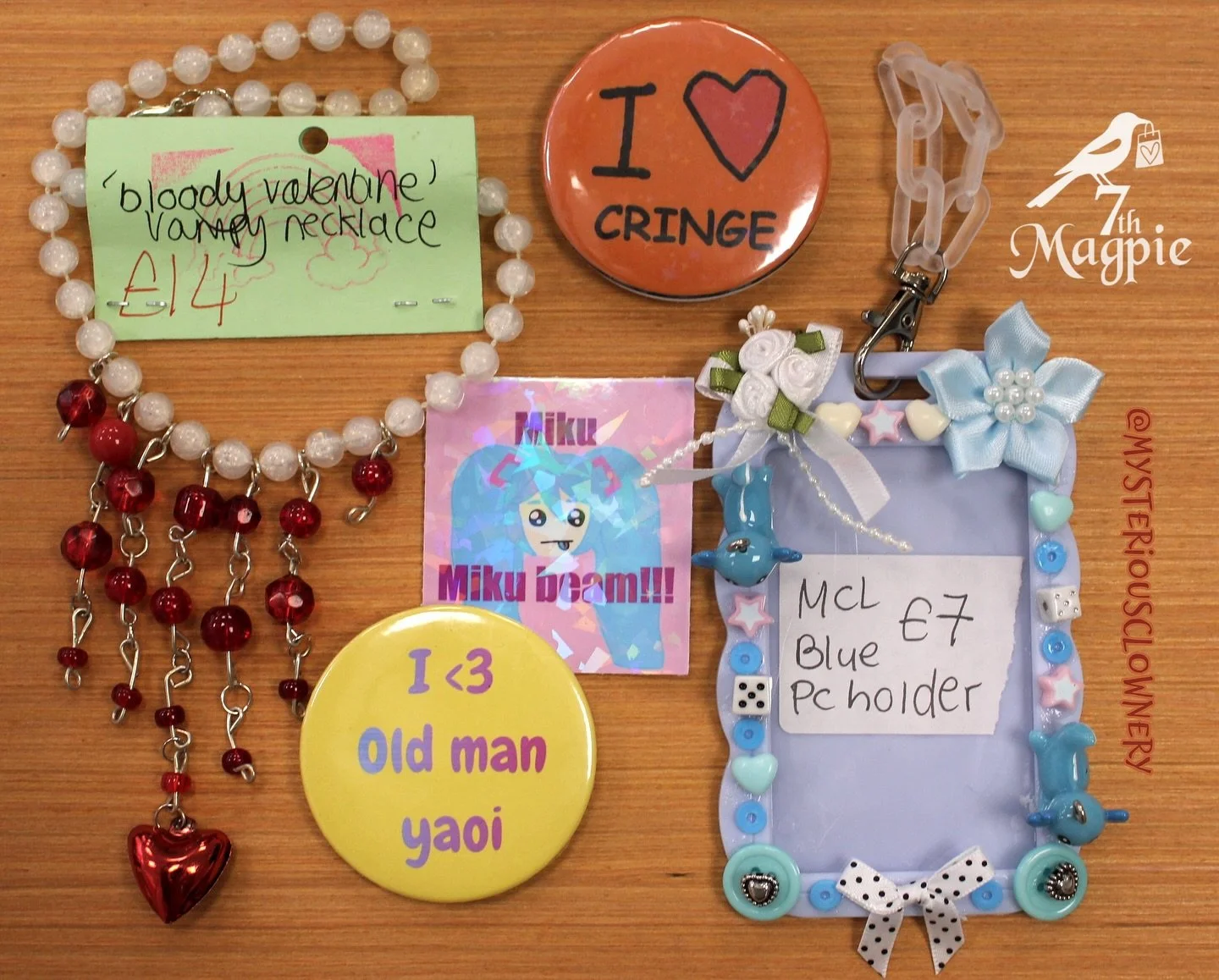 🖇️ MEET THE MAKER 

This is Niko or @mysteriousclownery ⭐️

Visit us at 7th Magpie to find a whole bunch of things like hand made jingly accessories and funky artwork inspired by Niko&rsquo;s hobbies and special interests 🤡✨

📍Find our shop in She