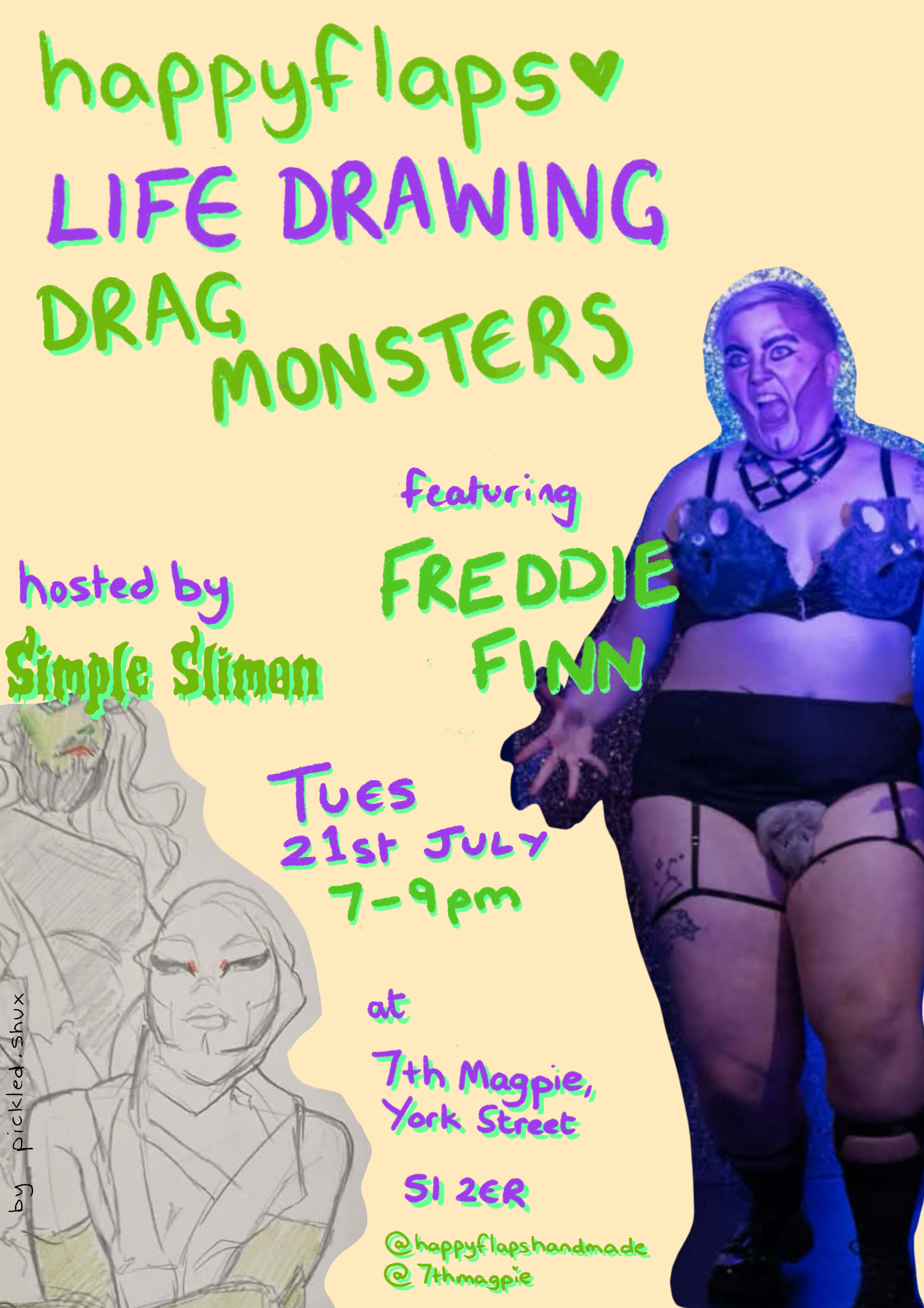 Monster Drag Life Drawing