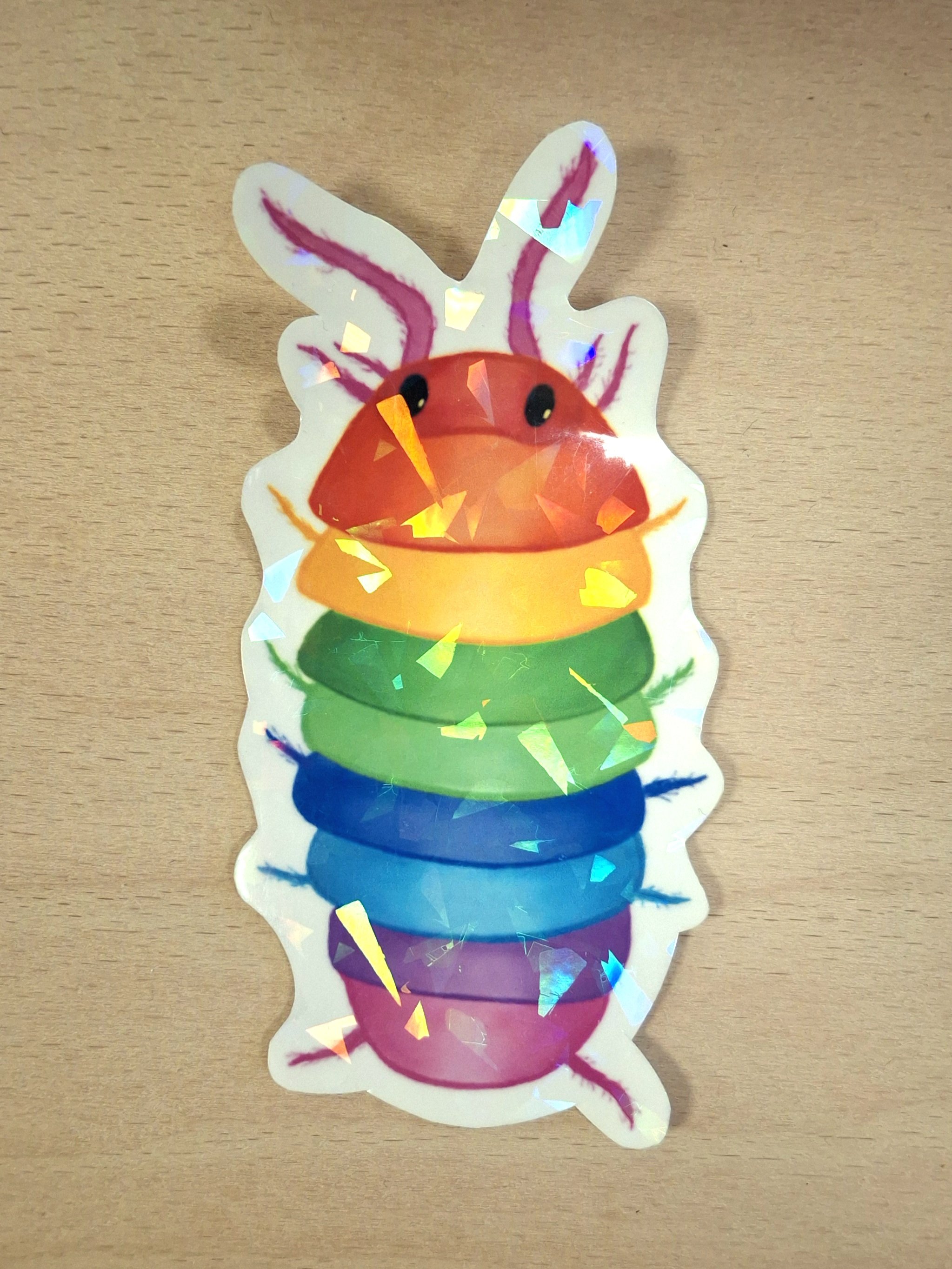 Rainbow Isopod Sticker