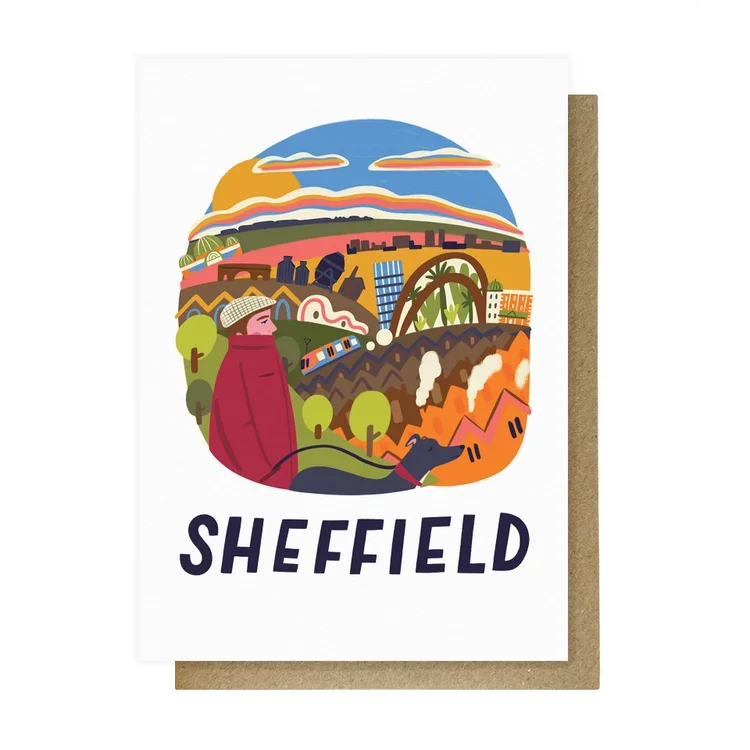 Sheffield Travel Poster Greeting Card