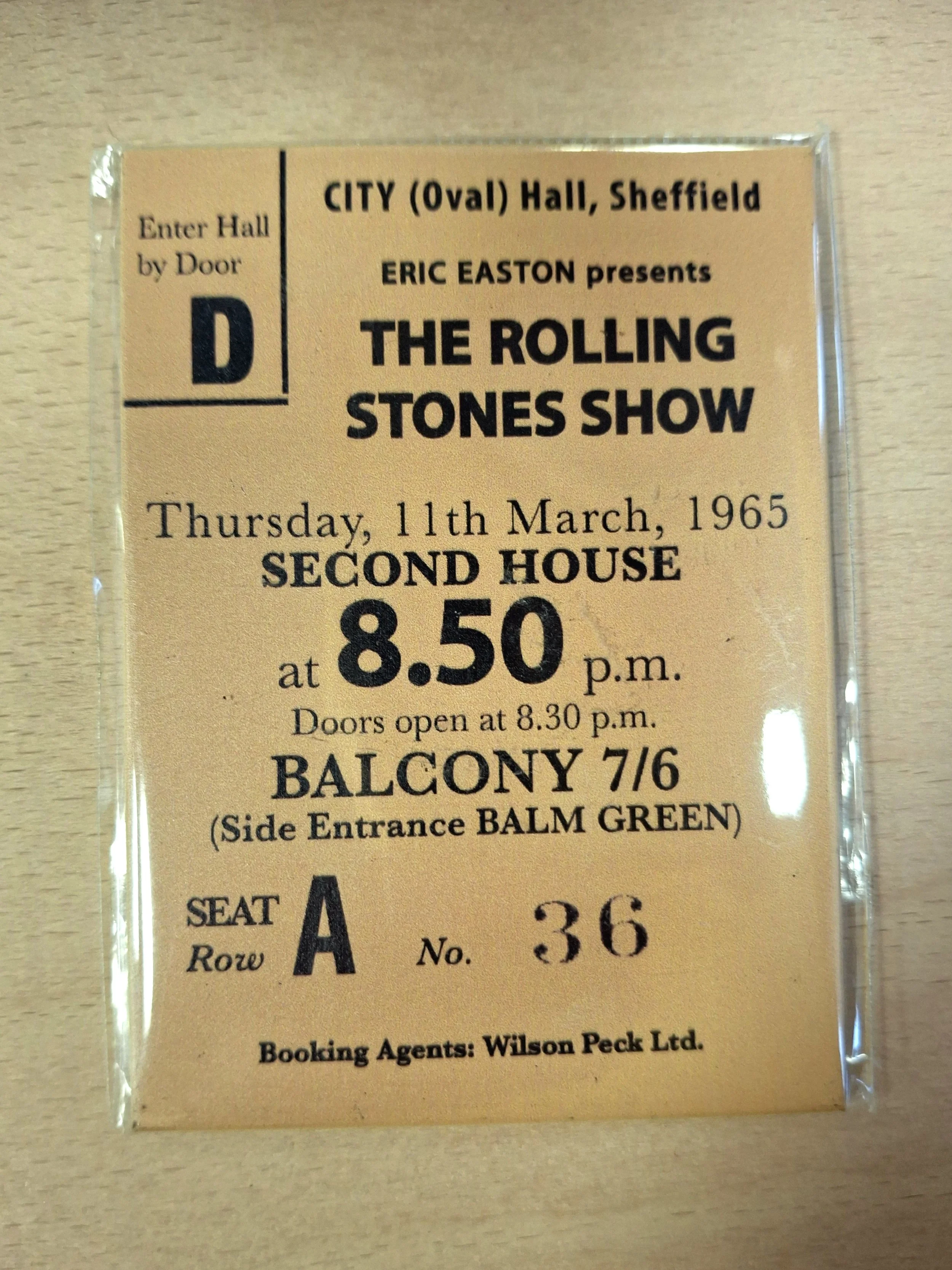 Rolling Stones Concert Ticket Magnet